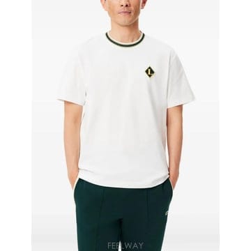 26 FW 라코스테 로고 패치 팁 트리밍 티셔츠 TH8611 TP458249442