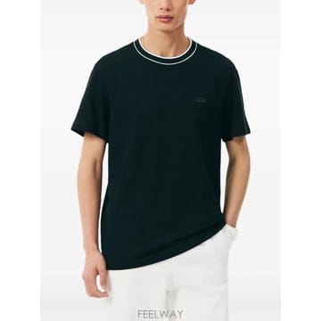 26 FW 라코스테 로고 패치 티핑 디테일 티셔츠 TH8174 TP458249388