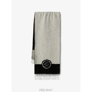 26 FW 칼라거펠트 로고 인타르시아 프린지 스카프 B4W33026101 TP459003341