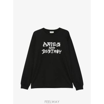 26 FW 에리스 슬로건 프린트 긴소매 티셔츠 AR6002206 TP458248372
