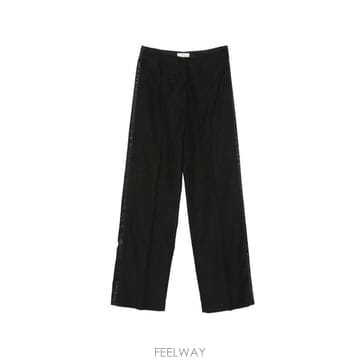 26 FW Forte Forte 새틴 트리밍 테일러드 팬츠 15028MYPANTS TP456509756