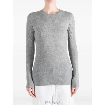 26 FW 오라리 시스루 긴소매 티셔츠 A00T01HFTOPGRAY TP459002158