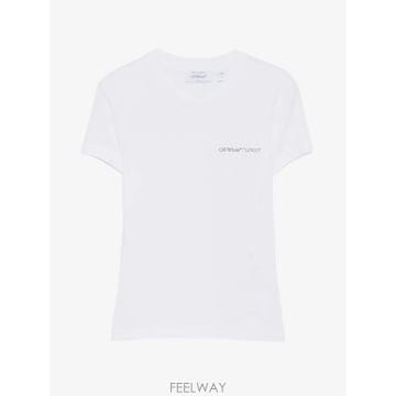 26 FW 오프화이트 로고 프린트 슬림 핏 티셔츠 2FA00560T TP456506308
