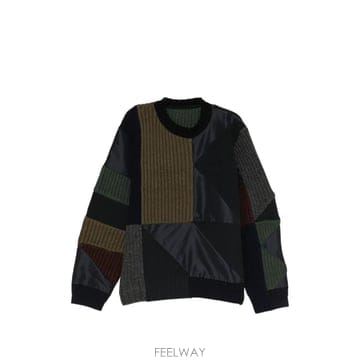 26 FW 사카이 사이카이 X A P C  퀼팅 스웨터 2604114MNAVYMULTI TP457943567
