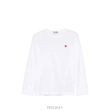 26 FW 꼼데가르송 heart patch long sleeve T shirt AXT308051 TP4596
