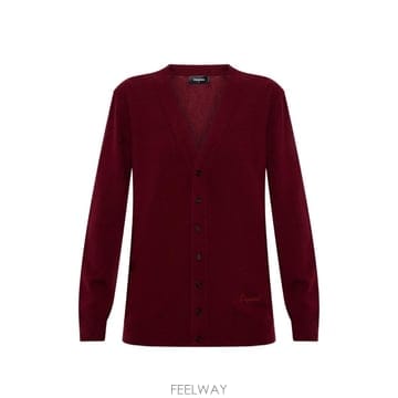 Dsquared2 26 FW �������2 logo embroidered V neck cardigan S75HA1459D132226 FW �������2 logo embroidered V neck cardigan S75