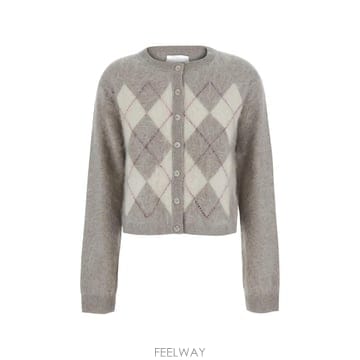 | Other Brand | 26 FW Soft Goat argyle knit cardigan 2489700002 TP45963143426 FW Soft Goat argyle knit cardigan 2489700002 TP4596