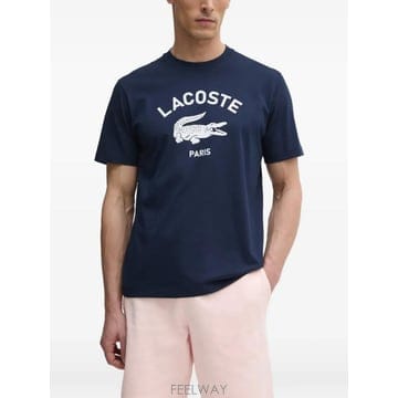 26 FW 라코스테 logo print cotton T shirt TH2733 TP459629568