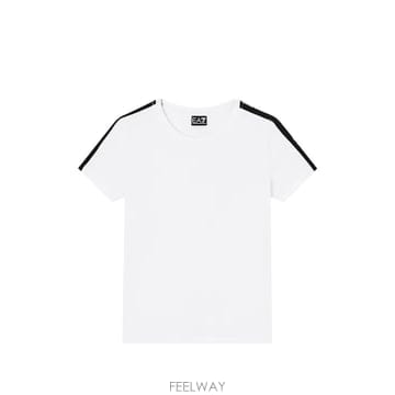 26 FW 이에이세븐 로고 시리즈 로고 테이프 티셔츠 7W001490AF10373 TP459624598