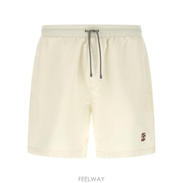 (해외배송) 브루넬로 쿠치넬리 브루넬로 쿠치넬리 로고 자수 끈 수영 반바지 MW817043