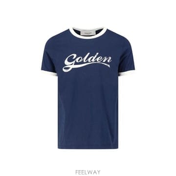 (해외배송) 골든구스 Golden Goose 디럭스 브랜드 로고 프린트 크루넥 티셔츠 GMP02761P002