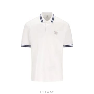 (해외배송) 브루넬로 쿠치넬리 Brunello Cucinelli 로고 프린트 반소매 폴로셔츠 M0B13394