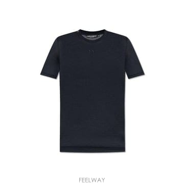 (해외배송) 돌체앤가바나 Dolce Gabbana 로고 자수 크루넥 티셔츠 G8RN8ZFU75F