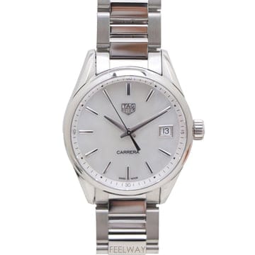 태그호이어 WBK1311 까레라 마더오브펄 자개판 다이얼 쿼츠 스틸 36mm 여성 시계