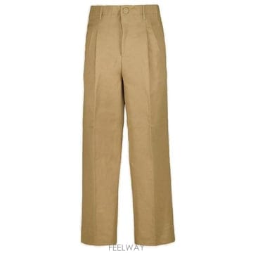 AMI 파리 하이웨이스트 캐럿핏 팬츠 HTR914CO0258COTTONANDLINENCANVAS A184MA