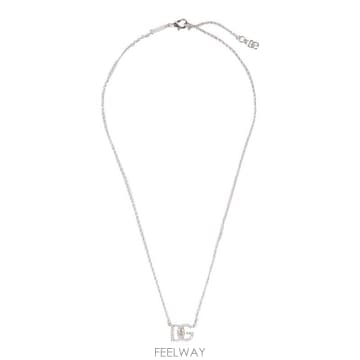 Dolce   Gabbana 로고 플라크 펜던트 체인 목걸이 WNP1L2W1111 87655 TP979854