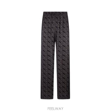 카사블랑카 하트 모노그램 프린트 드로스트링 팬츠 MF23TR06004 HEARTMONOGRAMMEBLACK
