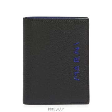 Marni 로고 자수 2단 지갑 PFMI0098U0P6533 01N99 TP979856284