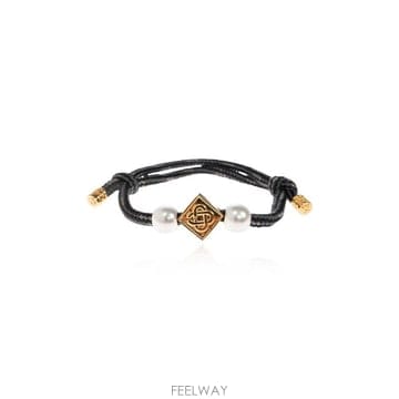 카사블랑카 로고 비즈 조절식 팔찌 AAW26JW415070 BLACKGREYWHITEGOLD TP979868