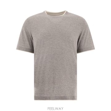 Brunello Cucinelli 라이트웨이트 저지 크루넥 티셔츠 MH8367427 CNZ17 TP97987