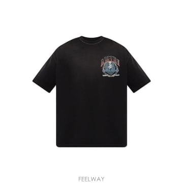 아미리 크리스탈 로고 프린트 티셔츠 AM426JR0660 0002 TP979869983