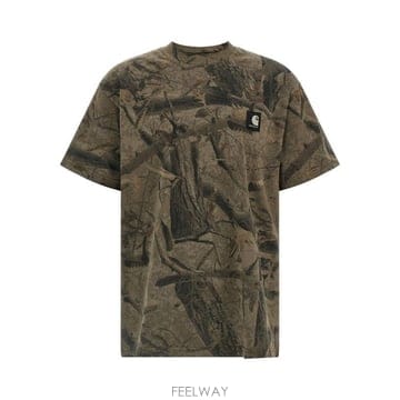 Carhartt WIP 페더 트리 프린트 로고 패치 크루넥 티셔츠 I037168 3ZQGD TP9798712