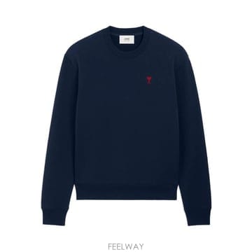 26 FW 아미 아미 드 쾨흐 블루 코튼 스웨트셔츠 H26BFUSW035730 TP457869829