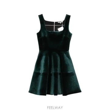 Maje 26 FW ���� velvet effect flared mini dress MFPRO05068 TP45968826 FW ���� velvet effect flared mini dress MFPRO05068 
