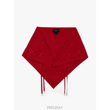 Simone Rocha 26 FW �ø� �λ� ���̽��� ��Ʈ ��Ŀġ�� ��ī�� LMK16W0660REDRED TP45813861626 FW �ø� �λ� ���̽��� ��Ʈ ��Ŀġ�� ��ī�� LMK16W06