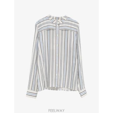 26 FW 끌로에 striped layered panel silk shirt CH26WHT11300 TP45