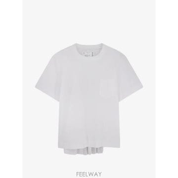 26 FW 사카이 플리츠 체스트 포켓 티셔츠 2608544 TP456119214