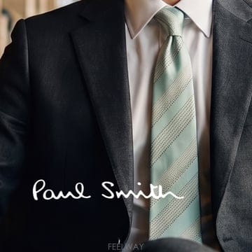 PAUL SMITH 폴 스미스 실크 민트 스트라이프 넥타이 7.9cm A등급 K3790