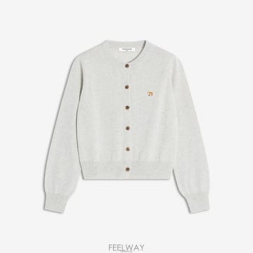 메종키츠네 26FW 베이비 폭스 레귤러 울 크루넥 여성 가디건 PW00502KT1181 H120
