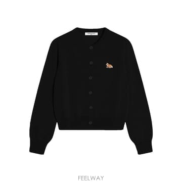 메종키츠네 26FW 베이비 폭스 레귤러 울 크루넥 여성 가디건 PW00502KT1181 P199
