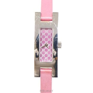 Gucci(구찌) 3900L 12MM 스틸 쿼츠 핑크 GG 다이얼 여성시계
