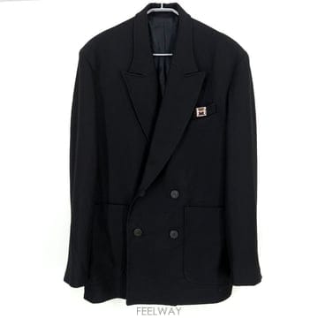 우영미 남성 추동 더블버튼 모직자켓 블랙105   47652