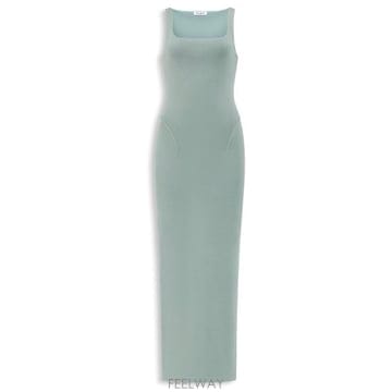 26FW 알라이아 원피스 AA9R3205K295D 606 VERT DE GRIS