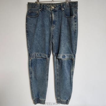48 준지 데님 무릎 절개 벨크로 팬츠 바지 JC9921PD3P