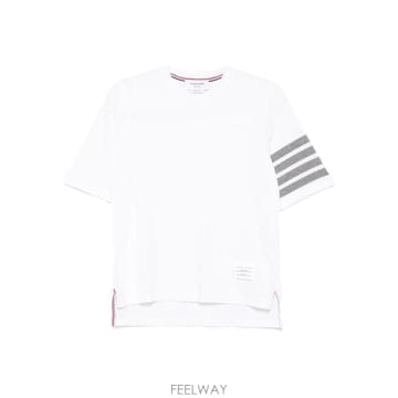 Thom Browne 26FW ����� ���� ���ֱ̾׳� �������� Ƽ���� FJS102G07862 WHITE 10026FW ����� ���� ���ֱ̾׳� �������� Ƽ���� FJS102G0