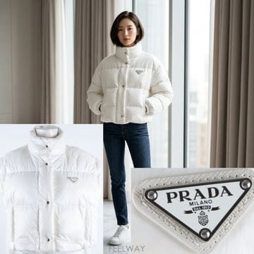 36 크롭 리나일론 다운 재킷 made in Romania