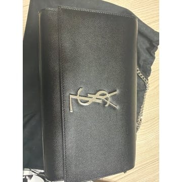 생로랑 케이트백 미듐사이즈 블랙/은장