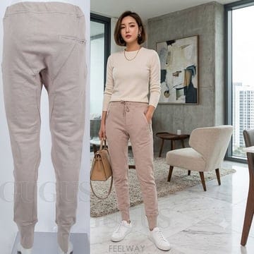 S 100% 프리미엄 코튼(Cotton) 헤비 테리/스웨트 소재 조거 팬츠