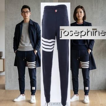 1 클래식 루프백 4-바 스웨트/조거 팬츠 made in Japan