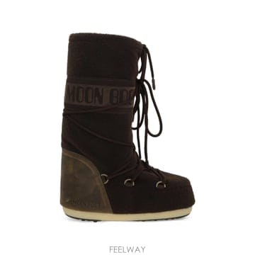 MOON BOOT ������ Icon nubuck dark brown felt boots 12331825922312 TP72580������ Icon nubuck dark brown felt boots 1233182592231