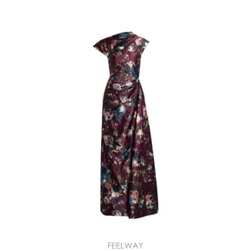 에르뎀 floral print draped gown 12331822514440 TP725802610