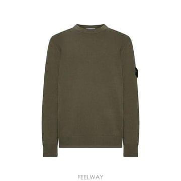 Stone Island 로고 패치 크루넥 니트 스웨터 L2S155100072S00A3 V005G TP9799