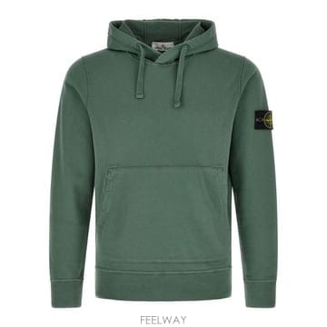 Stone Island 로고 패치 드로스트링 후드티 L2S156100062S0051 V005T TP97989