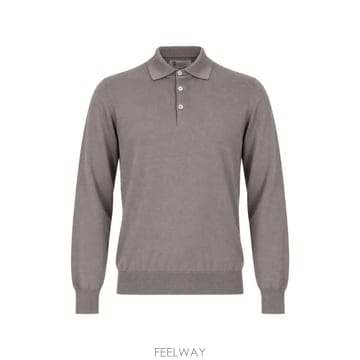 Brunello Cucinelli 26 FW ���ڷ� ��ġ�ڸ� long sleeve polo shirt M29800135CUQ55 TP459726 FW ���ڷ� ��ġ�ڸ� long sleeve polo shirt M298001