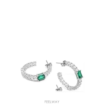 Chiara Ferragni 26 FW Ű�ƶ����״� emerald embellished earrings J19AWJ14 TP45979926 FW Ű�ƶ����״� emerald embellished earrings J19A