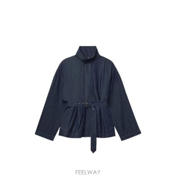 FRAME 26 FW ������ The Short Field belted denim jacket 8057226 TP459726 FW ������ The Short Field belted denim jacket 80572